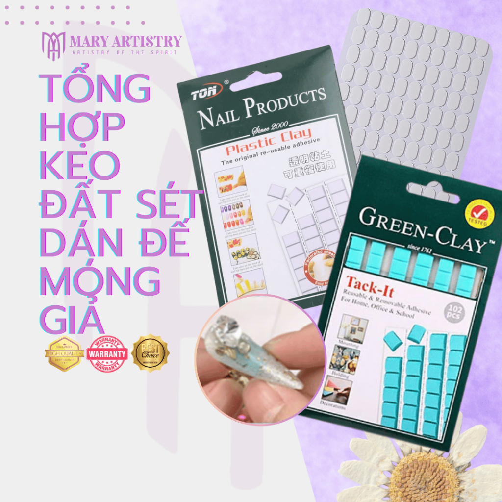 Tổng Hợp Keo Đất Sét Đa Năng, Keo Trong, Keo Cố Định Gắn Đế Móng Giả - Tái Sử Dụng 120v 90V