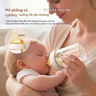 Youkebei Bộ Bình Sữa Thủy Tinh Borosilicate – Chống Sặc, An Toàn, Không BPA