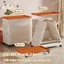 STON Hộp Đựng Quần Áo Gấp Gọn Cỡ Lớn Có Bánh Xe Hộp đựng đồ chơi lớn Thùng Nhựa Đựng Đồ Đa Năng Kín và chống bụi