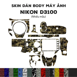 Skin 3M dán Nikon D3100 (Nhiều mẫu) | Miếng film dán chống bám bẩn cho body máy Nikon D3100