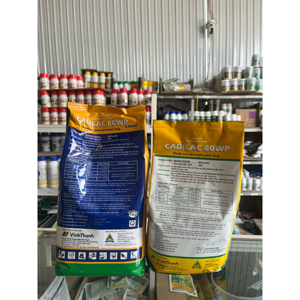 CADILAC Vĩnh thạnh -  nhập khẩu Bulgari hàm lượng mancozeb 80% tinh khiết gói 1kg