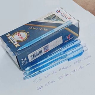 LEAFBOOK Bút Bi 0.5mm G-Star BP69 (Mực Xanh/Đỏ) Sản Xuất Tại Malaysia - NGÒI VIẾT SIÊU ÊM