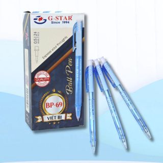 LEAFBOOK Bút Bi 0.5mm G-Star BP69 (Mực Xanh/Đỏ) Sản Xuất Tại Malaysia - NGÒI VIẾT SIÊU ÊM