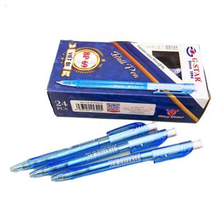 LEAFBOOK Bút Bi 0.5mm G-Star BP69 (Mực Xanh/Đỏ) Sản Xuất Tại Malaysia - NGÒI VIẾT SIÊU ÊM