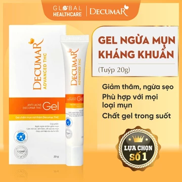 Decumar - Gel chấm mụn Nano Nghệ Trắng THC giúp làm sạch sáng da, thâm mụn (T/20gr)