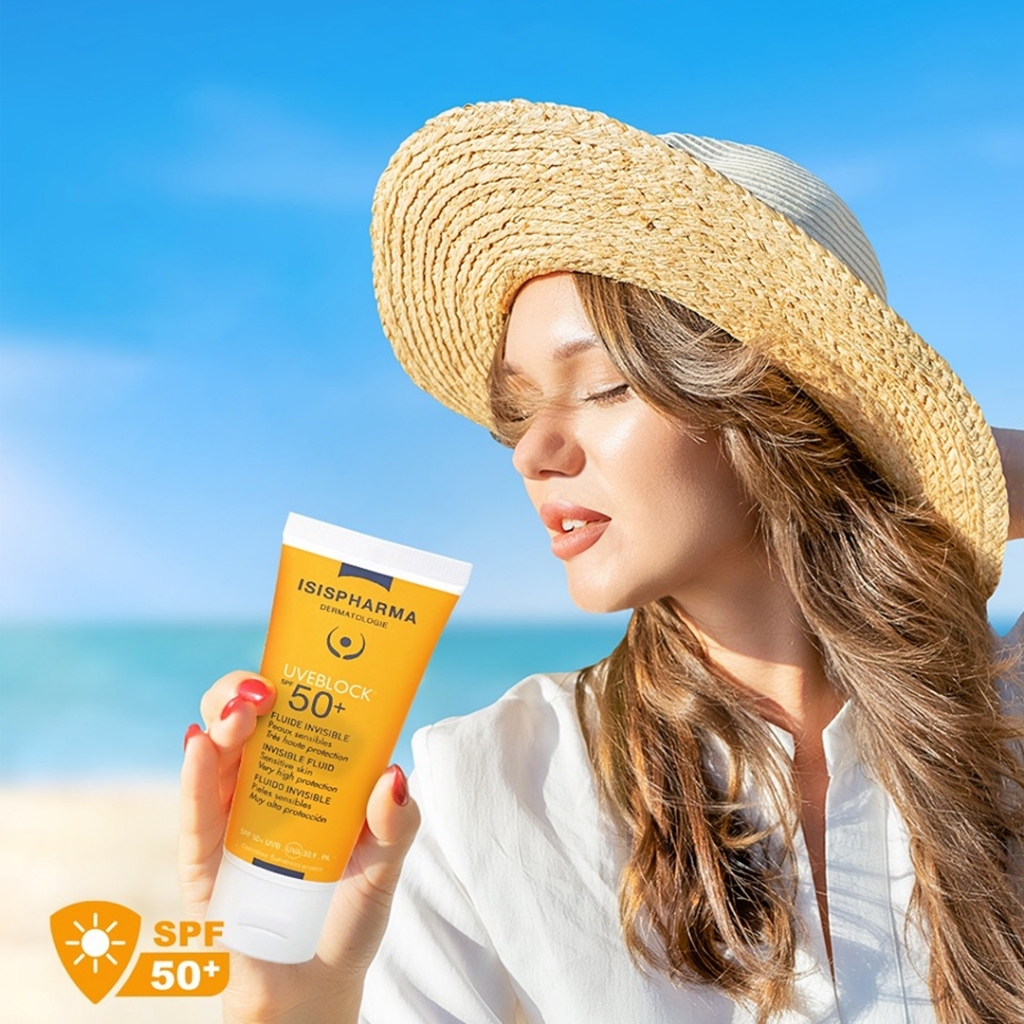 kem chống nắng ISISPHARMA Uveblock SPF50+ Dry Touch/Mineral Sunscreen 40ml