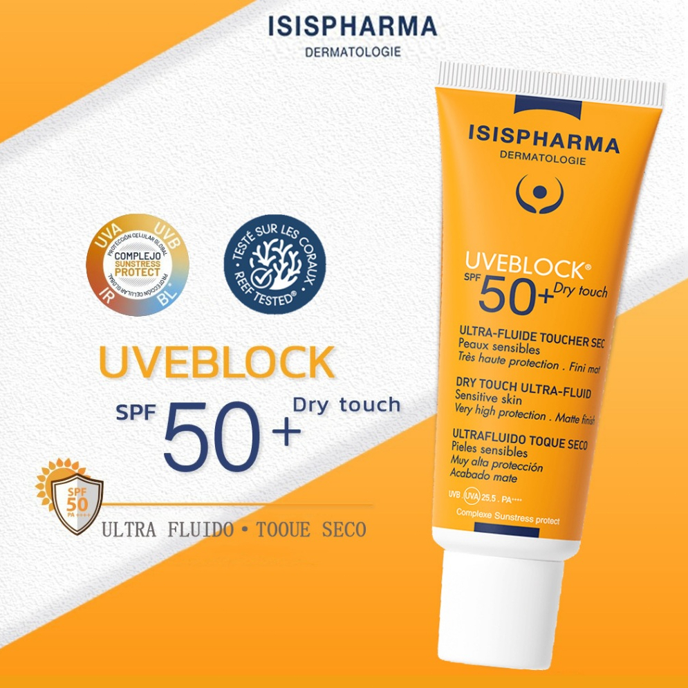 kem chống nắng ISISPHARMA Uveblock SPF50+ Dry Touch/Mineral Sunscreen 40ml
