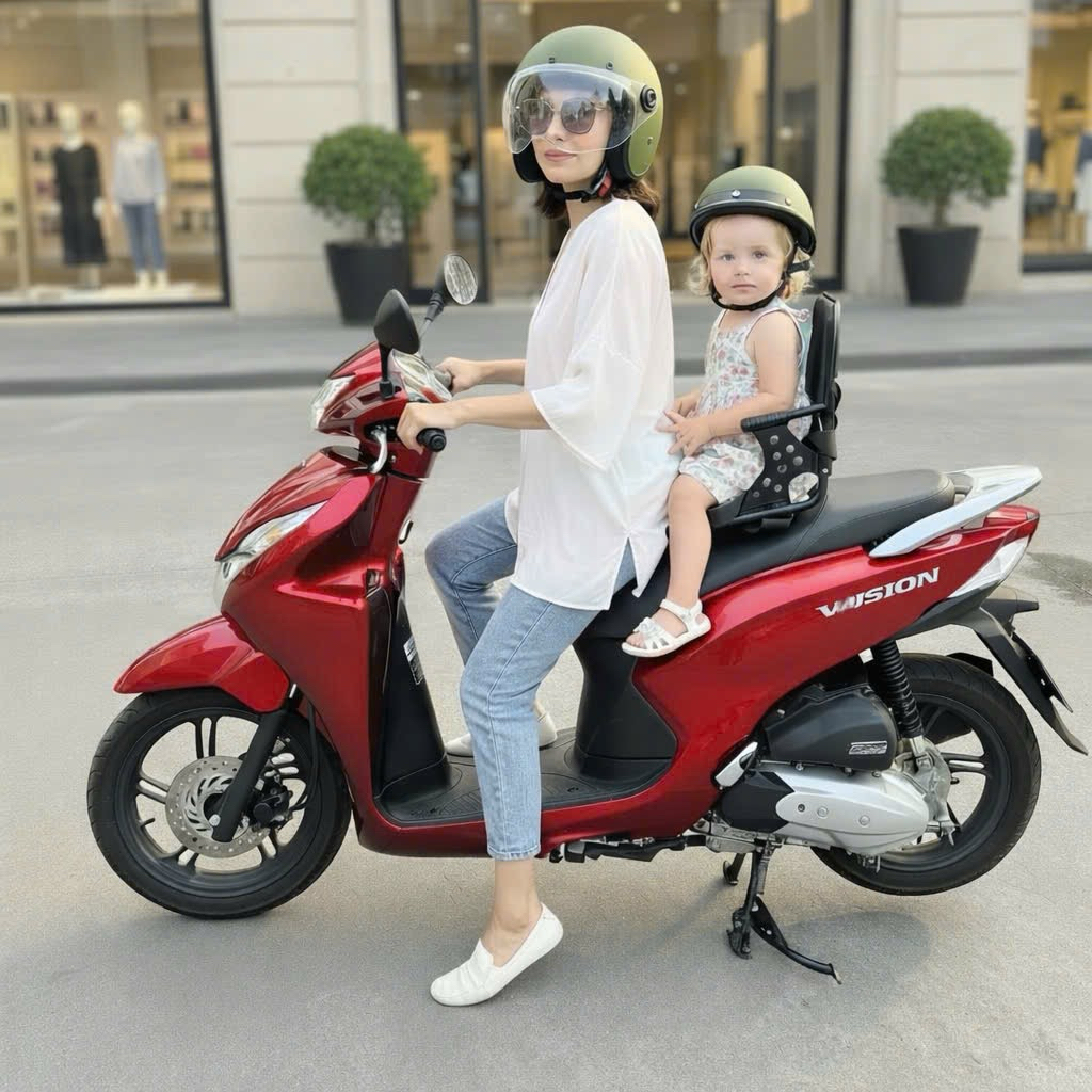 Ghế Ngồi Sau Xe Máy An Toàn Cho Bé – Phù Hợp Xe Tay Ga, Xe Số, Xe Côn - Ghế Đa Năng Phù Hợp Tất Cả Các Loại Xe