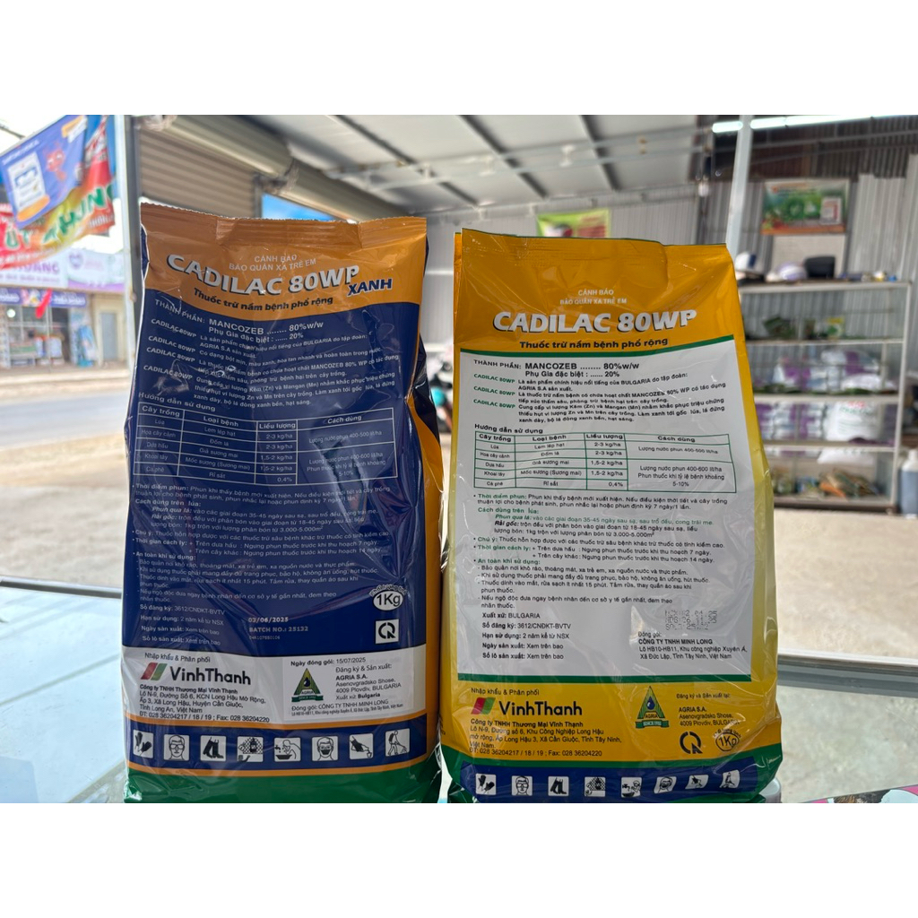 1 Thùng 10kg Cadilac 80wp Vĩnh Thạnh nguyên đai nguyên kiện- nhập khẩu Bulgari Với hàm lượng Mancozeb 80%