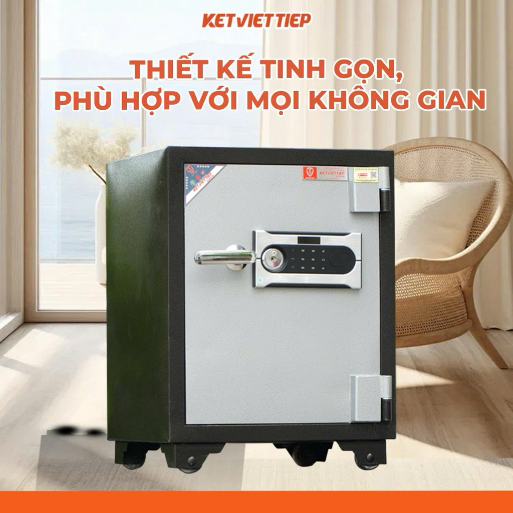 Két sắt Việt Tiệp Chính Hãng KVD48DT Chống Cháy Dùng Trong Gia Đình, Công Ty Chống Cháy Bảo Mật Tốt