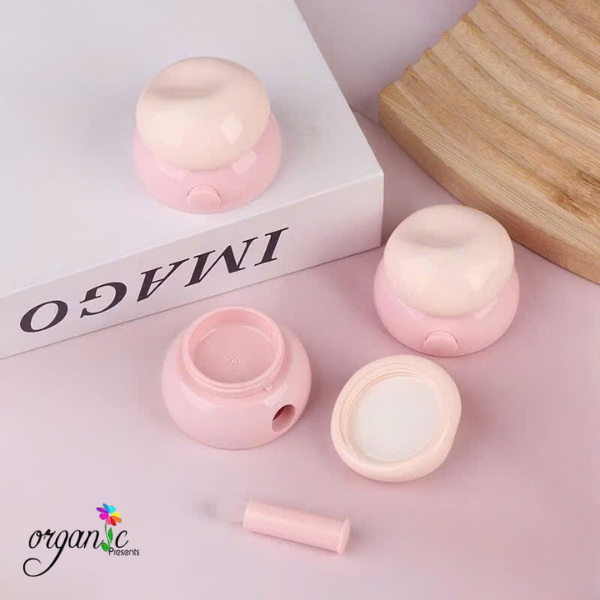 HŨ ĐỰNG SON NẤM HỒNG KÈM CỌ SILICONE