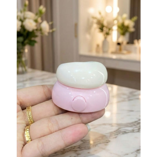 HŨ ĐỰNG SON NẤM HỒNG KÈM CỌ SILICONE