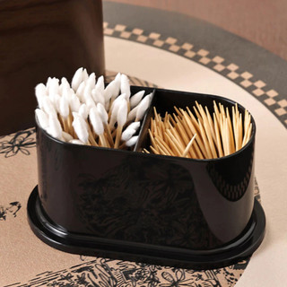 Lọ Đựng Tăm Giả Vân Gỗ Óc Chó Tự Nhiên MAISON, Hộp Tăm Bông Để Bàn Vintage Decor Phòng Khách, Bàn Trang Điểm