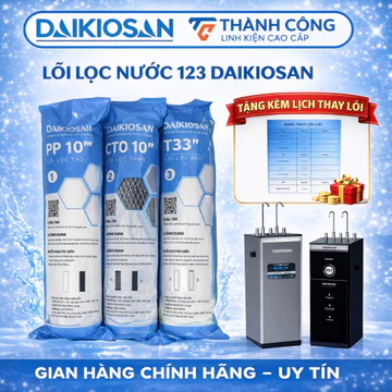 Lõi lọc nước số 1-2-3 DAIKIOSAN sử dụng cho máy lọc nước RO thông dụng