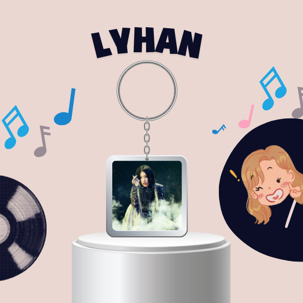 Móc khoá mica Em xinh Lyhan / LYHAN - Em xinh say Hi