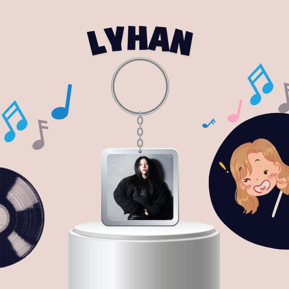 Móc khoá mica Em xinh Lyhan / LYHAN - Em xinh say Hi