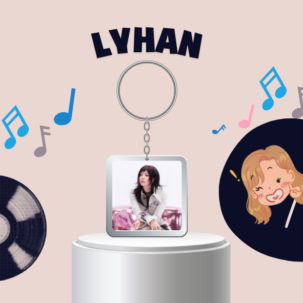 Móc khoá mica Em xinh Lyhan / LYHAN - Em xinh say Hi