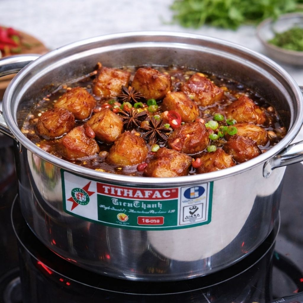 🍲 Nồi Inox Tithafac Dày Dặn Sáng Bóng Inox 430 🔥 Dùng Được Bếp Từ | Nồi Nấu Ăn Gia Đình Đủ Size | BigBuy360 - bigbuy360.vn