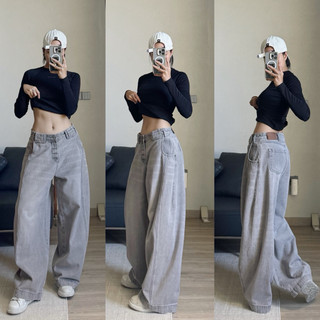 [ MIDDUA ] - RIN154 Suông baggy xám form trễ