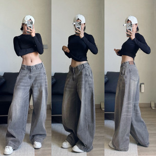 [ MIDDUA ] - RIN154 Suông baggy xám form trễ