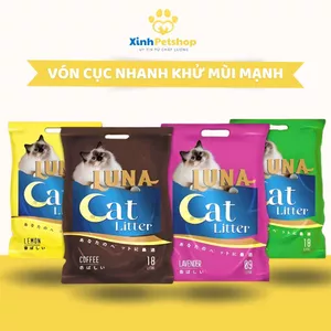 15L, 18L Cát Vệ Sinh Mèo Nhật Luna, Meme Vón Cục Nhanh Khử Mùi Mạnh Nhiều Hương Thơm Cao Cấp