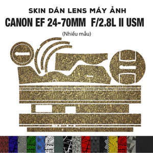 Skin dán Lens Canon EF 24-70mm f2.8L II USM (Mark 2) (Nhiều mẫu) | Decal Film 3M dán bảo vệ ống kính máy ảnh 24-70 mm