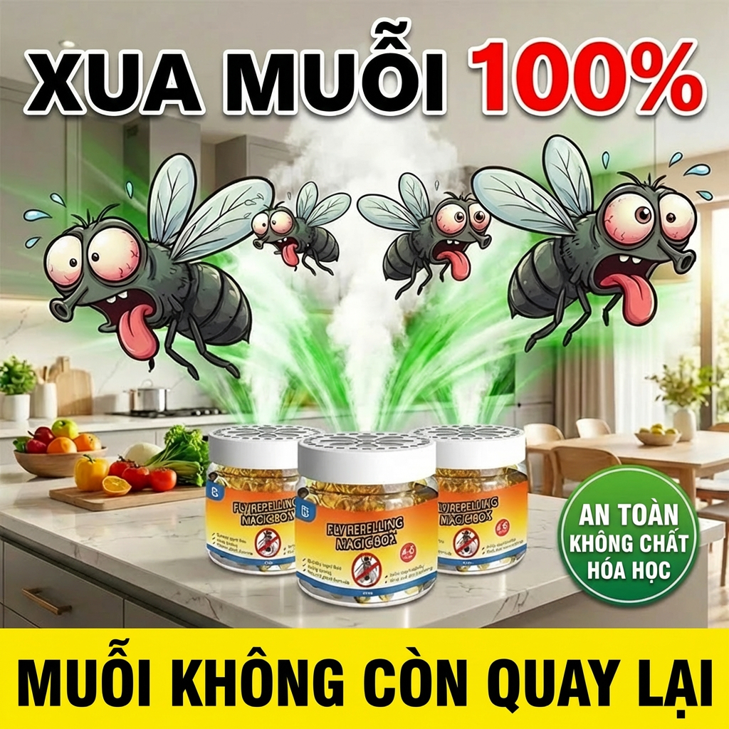 Mua 2 tặng 3💥 Đuổi ruồi, đuổi ruồi giấm, diệt ruồi Công thức mới nhất từ Nhật Bản, an toàn cho người và thú cưng