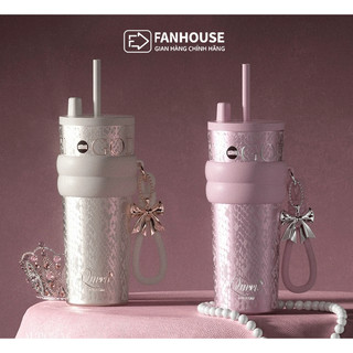 [Hỏa Tốc Hà Nội] Ly giữ nhiệt Goddess Queen inox 316L Phủ Sứ dung tích 710ml, bình giữ nhiệt Queen