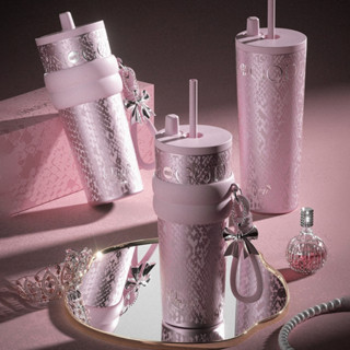Bình giữ nhiệt Queen inox 316L Phủ Sứ dung tích 710ml, ly nước giữ nhiệt tặng charm nơ