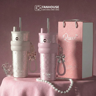 [Hỏa Tốc Hà Nội] Ly giữ nhiệt Goddess Queen inox 316L Phủ Sứ dung tích 710ml, bình giữ nhiệt Queen
