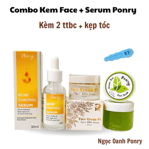 COMBO KEM FACE P1 Và SERUM HA PONRY Dưỡng Trắng , Dưỡng Ẩm Da