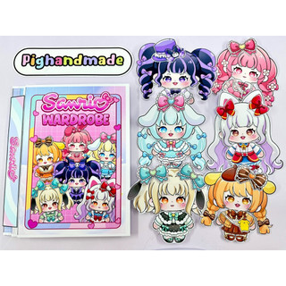 Đồ chơi bóc dán thời trang Sanrio 6 nhân vật chibi cute 😍 - búp bê giấy Pighandmade
