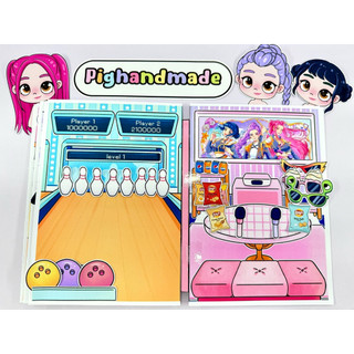 Đồ chơi bóc dán Siêu thị Mini chủ đề Kpop Demon đáng yêu - búp bê giấy Pighandmade