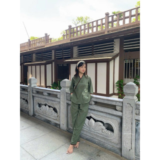 Nhật An LiNen Cao Cấp # Đồ Lam Đi Chùa