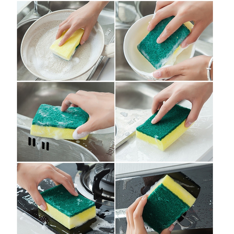 Combo 5 miếng bột biển  rửa bắt chén, miếng bọt biển 2 mặt rửa chén bát