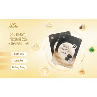 Mặt Nạ Nấm Đen Venuko Black Truffle Mask – Phục Hồi Da, Cấp Ẩm Sâu, Làm Dịu – Da Sáng Mịn Căng Bóng
