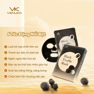 Mặt Nạ Nấm Đen Venuko Black Truffle Mask – Phục Hồi Da, Cấp Ẩm Sâu, Làm Dịu – Da Sáng Mịn Căng Bóng