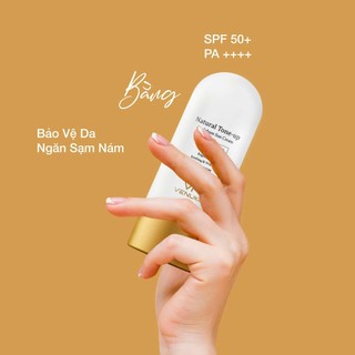 Kem Chống Nắng Venuko Natural Tone-up SPF50+ PA++++ | Nâng Tone Tự Nhiên | Không Nhờn Rít | Chống UVA UVB HEV IR, có hũ