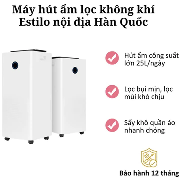Máy Hút Ẩm Kiêm Máy Lọc Không Khí Estilo, Máy Hút Ẩm 25L, BH 12 Tháng, Shop Authentic