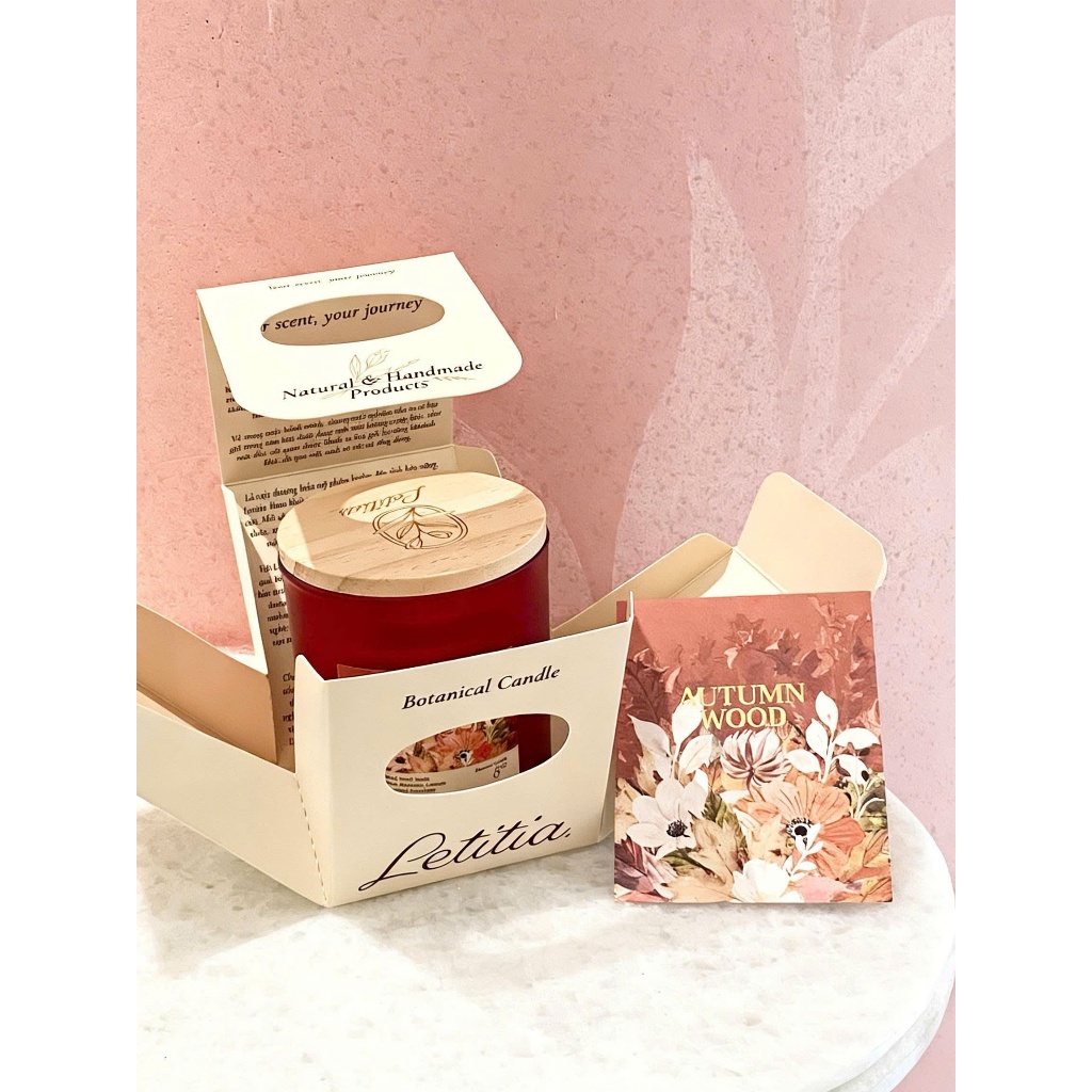 Nến Thơm Cao Cấp Letitia Juicy Citrus Hương Hoa Cam Thanh Mát Giúp Thư Giãn 3 Size 130gr/220gr/300gr