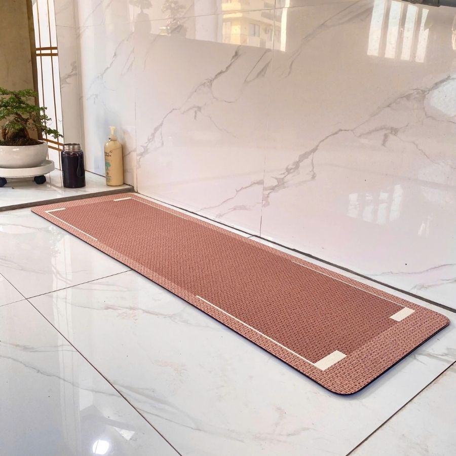 Thảm Lau Chân Nhà Bếp Silicon Giadungthongminh1986 Bộ 2 Tấm Chống Trơn Trượt Siêu Thấm Hút Cao Cấp  Darl-168