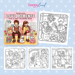 Bộ Tranh Tô Màu Love Moments 42 Tranh, Giấy dày 200gsm Quyển A4 A5, Phù Hợp Màu Marker, Acrylic, Chì Màu, Sáp Màu