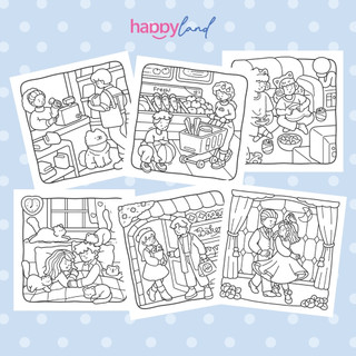 Bộ Tranh Tô Màu Love Moments 42 Tranh, Giấy dày 200gsm Quyển A4 A5, Phù Hợp Màu Marker, Acrylic, Chì Màu, Sáp Màu