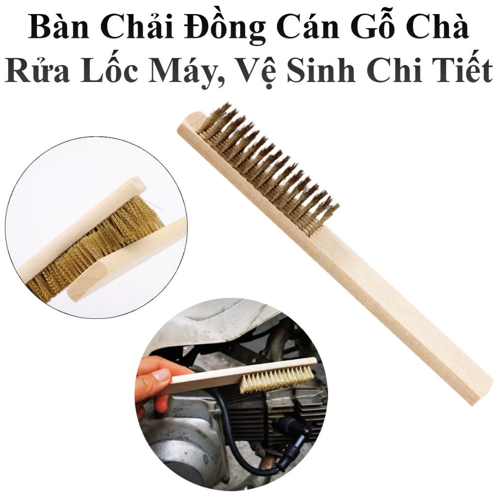 Bàn Chải Đồng Chà Rữa Lốc Máy, Đầu Bò Đa Năng Chuyên Dụng