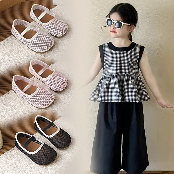 Giày dép mùa xuân mới cho bé gái, giày dép dễ phối đồ, đế mềm, dễ thương, thời trang, thoáng khí.