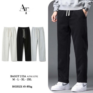 Quần Nỉ Dài 2 Da HS HOÀNG SỰ GROUP Unisex Nam Nữ Cạp Chun Form Suông Ống Baggy Basic BAGGY2DA