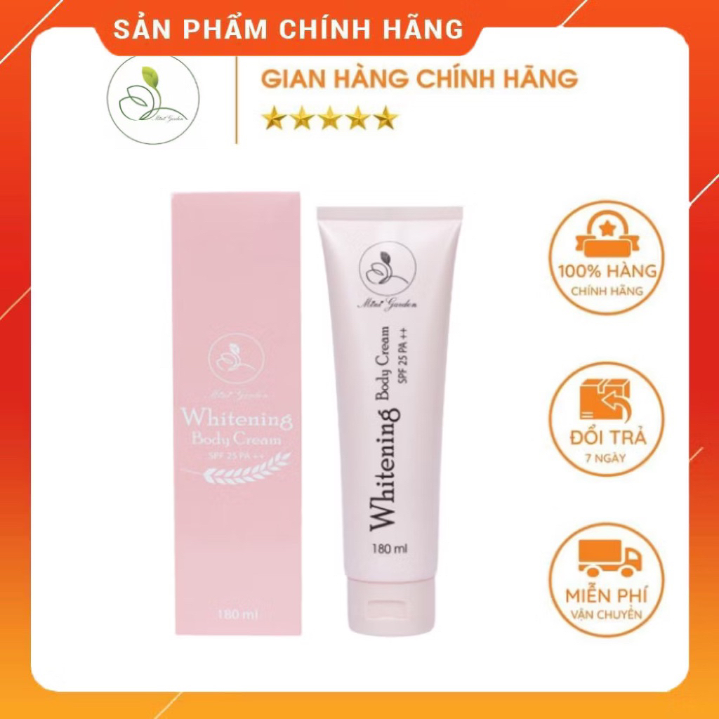[MUA 1 TẶNG 1] Kem body men bia MINIGARDEN 150ml Whitening Body Cream nâng tone, dưỡng da, chống nắng tặng 1 mặt nạ