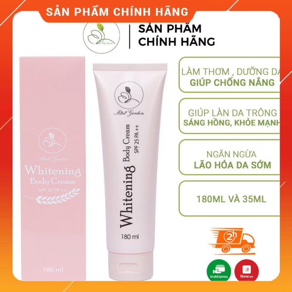 [MUA 1 TẶNG 1] Kem body men bia MINIGARDEN 150ml Whitening Body Cream nâng tone, dưỡng da, chống nắng tặng 1 mặt nạ