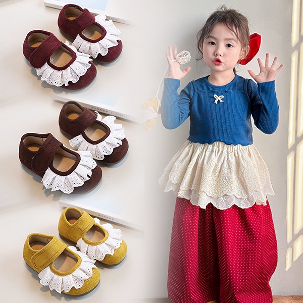 BellaNeman mẫu giày thời trang đáng yêu mới cho bé gái, giày lười chống trượt thoải mái.