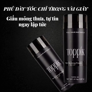 Bột Phủ Tóc Toppik 27.5g | Che Hói, Che Tóc Thưa | Làm Dày Tóc Tức Thì | Keratin Tự Nhiên Nam Nữ